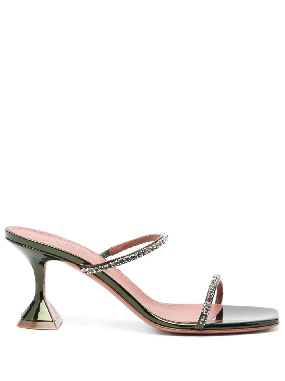 Amina Muaddi 95mm Gilda mules Green