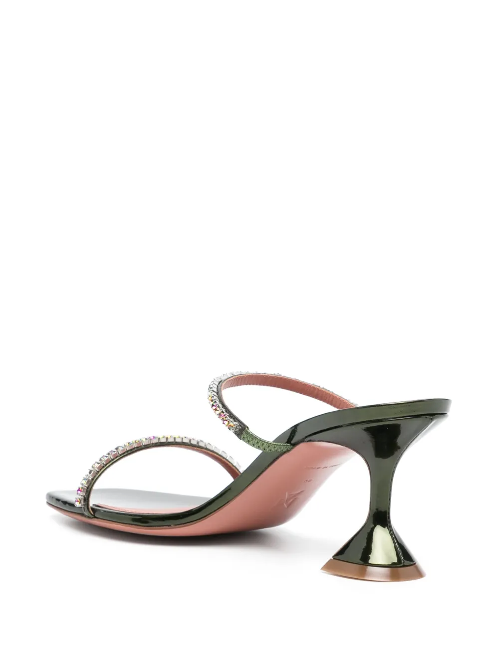 Amina Muaddi 95mm Gilda mules Green