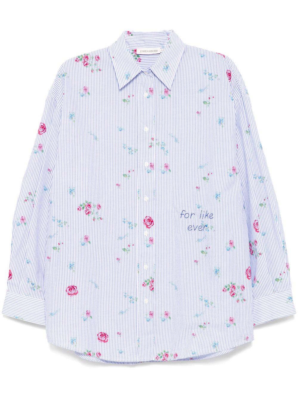 JOSHUA SANDERS FLORAL SEERSUCKER SHIRT