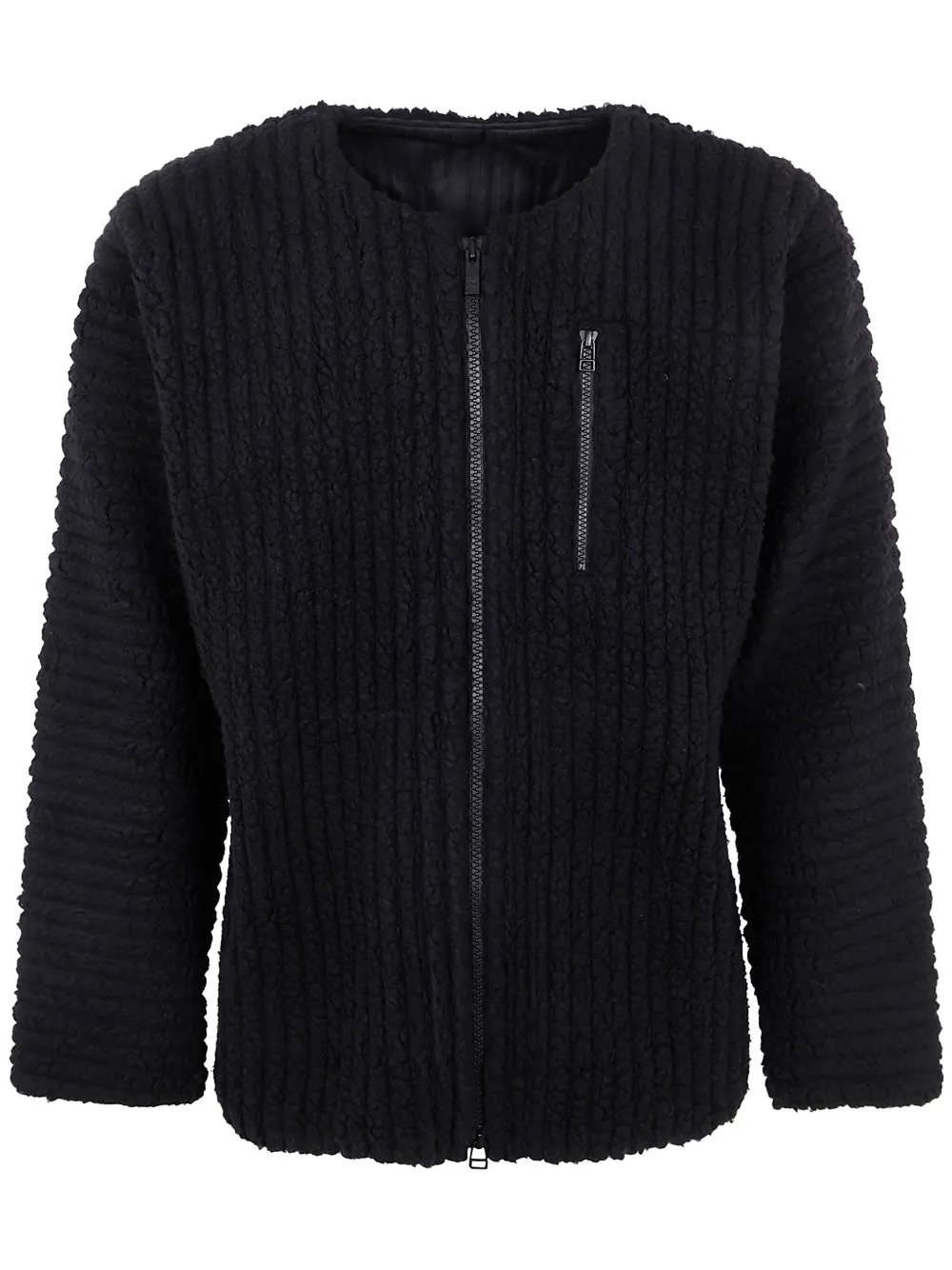 Homme Plissé Issey Miyake pleated fleece-texture jacket