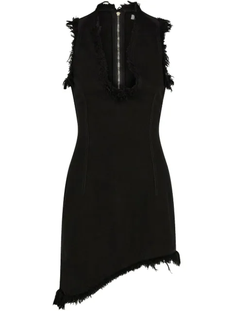 Ferragamo frayed-brim mini dress