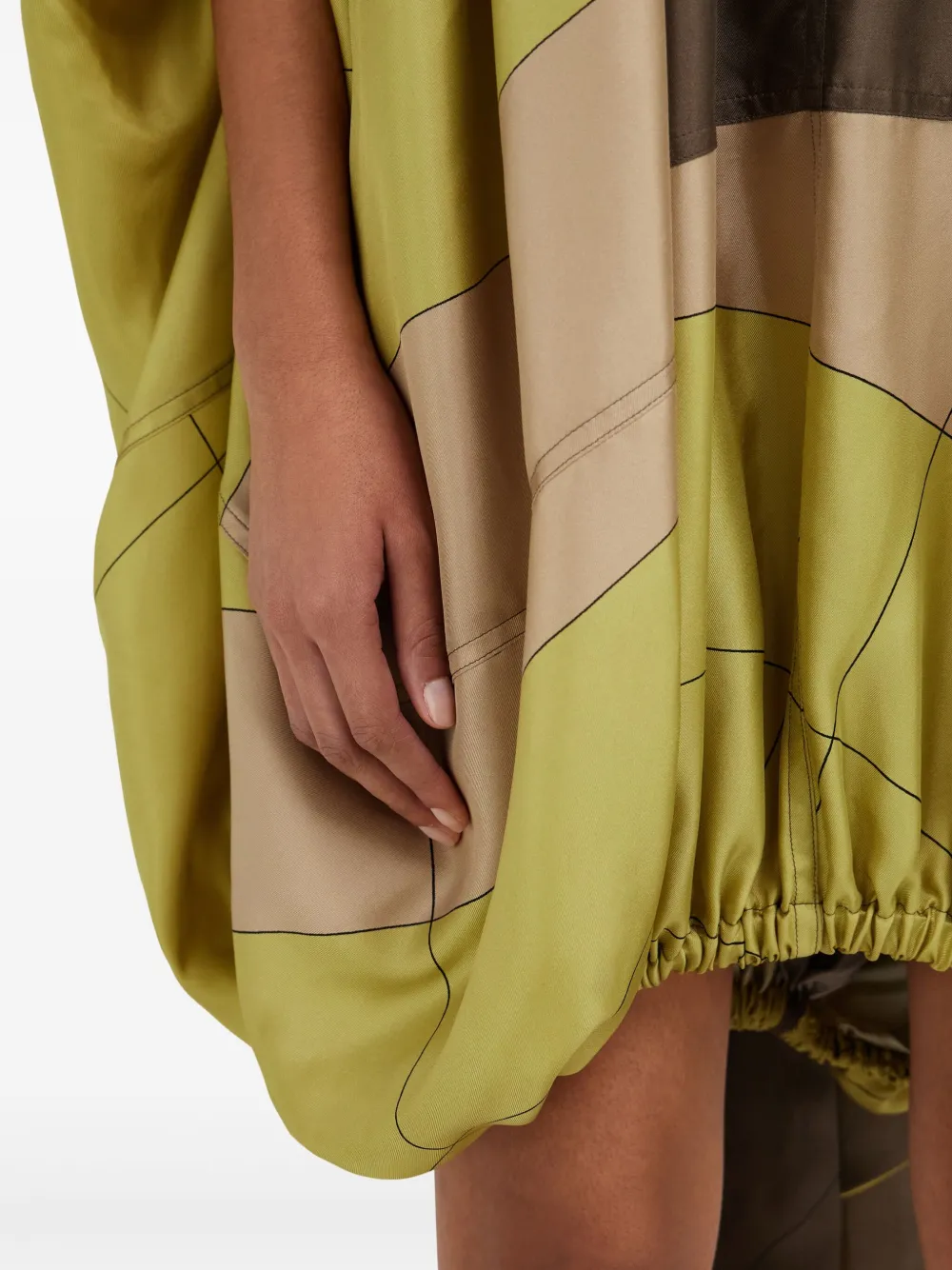 Ferragamo Zijden jurk Groen