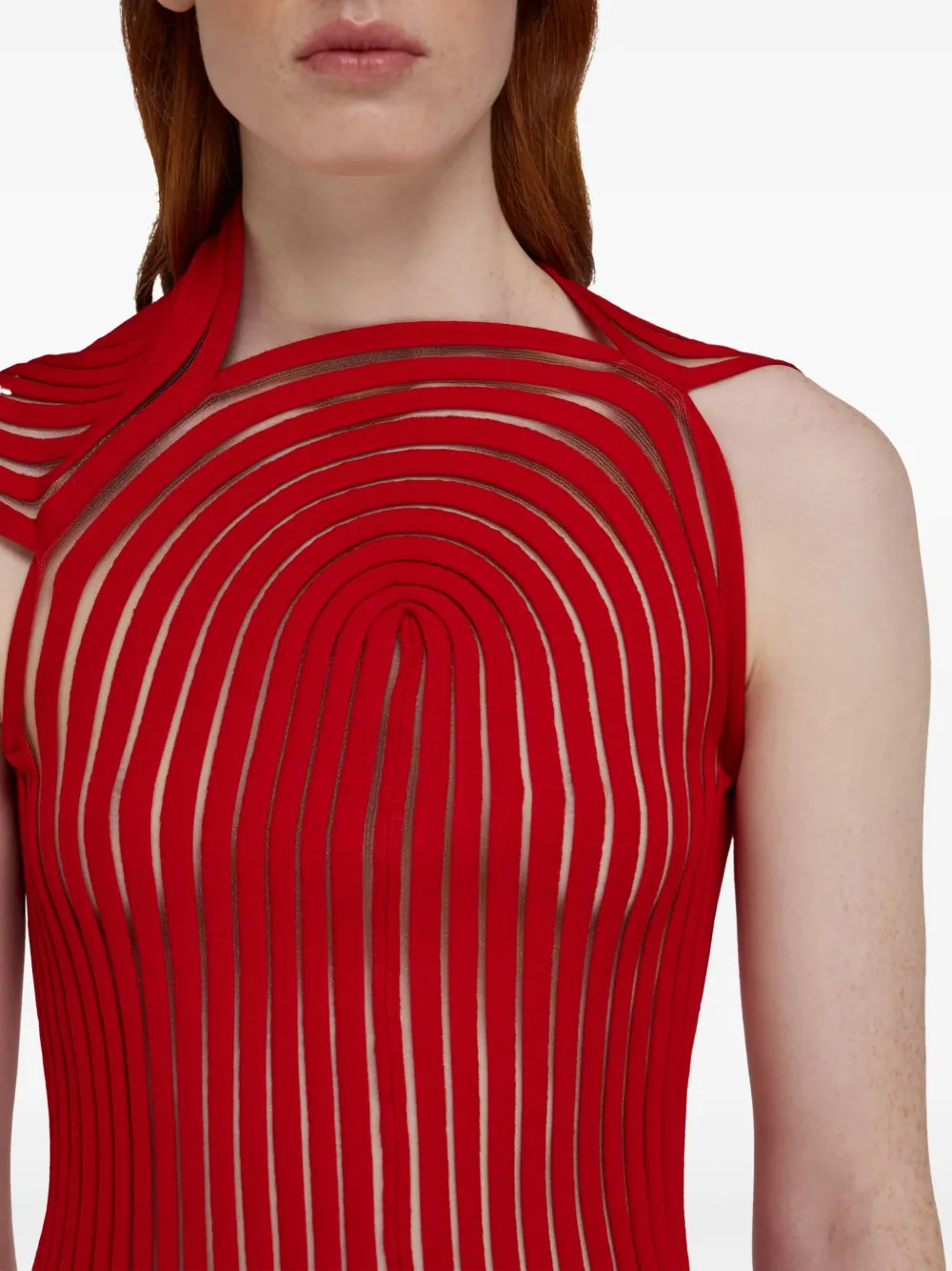 Ferragamo Asymmetrische mini-jurk Rood