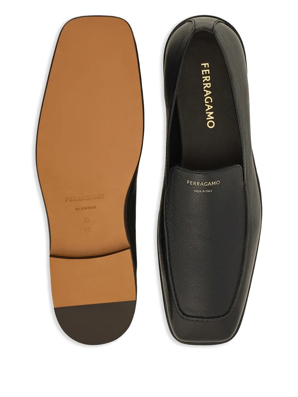 Ferragamo Leren loafers Zwart