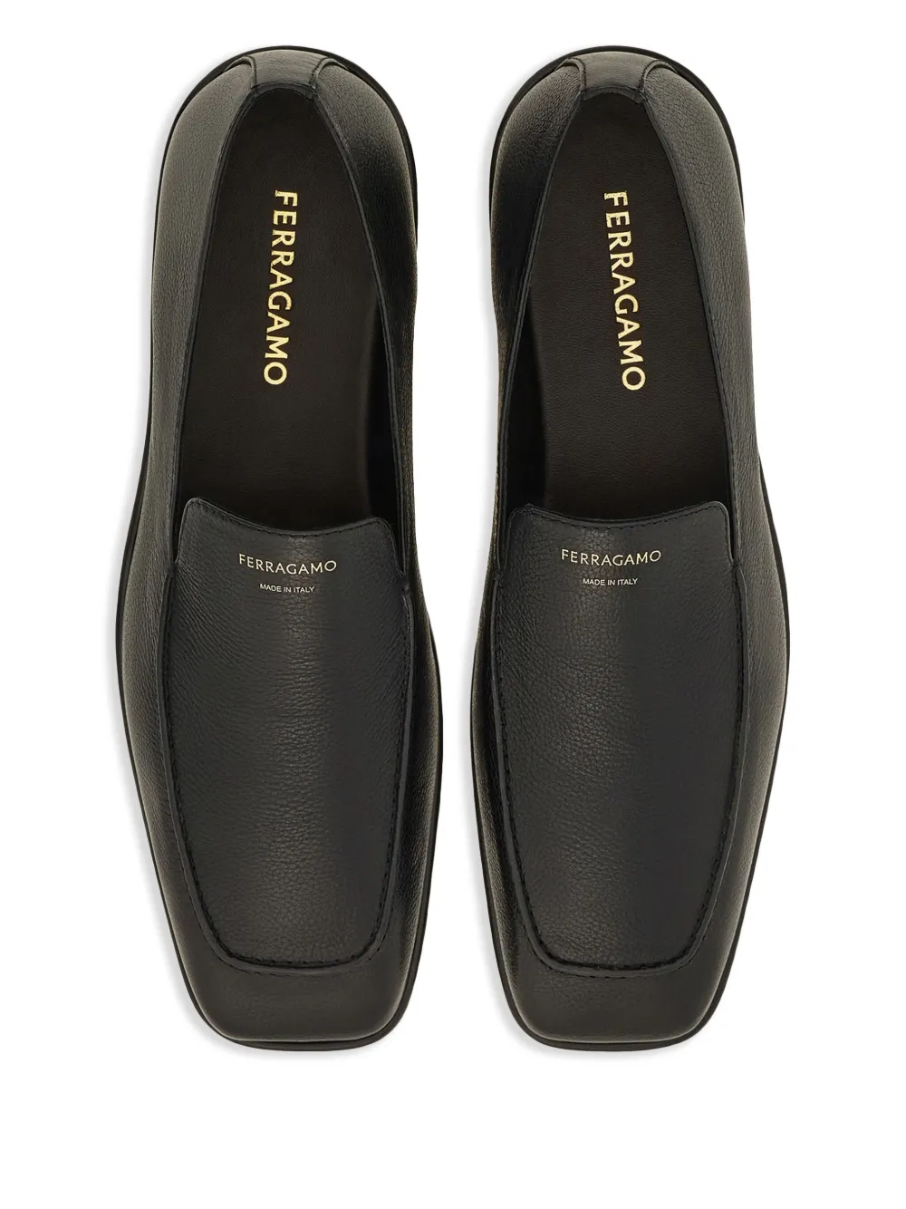 Ferragamo Leren loafers Zwart