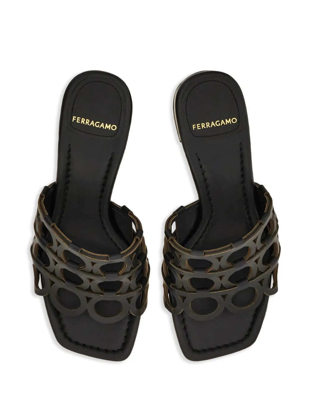 Ferragamo Gancini mules Black