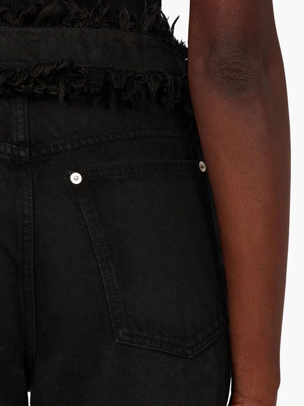 Ferragamo Straight jeans met franje Zwart