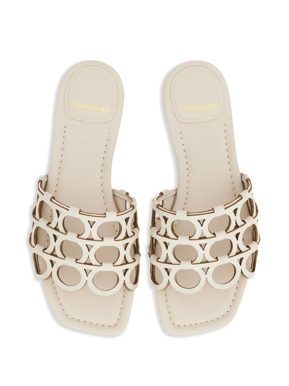 Ferragamo Gancini slippers Beige