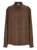 Ferragamo long-sleeved shirt - Brown