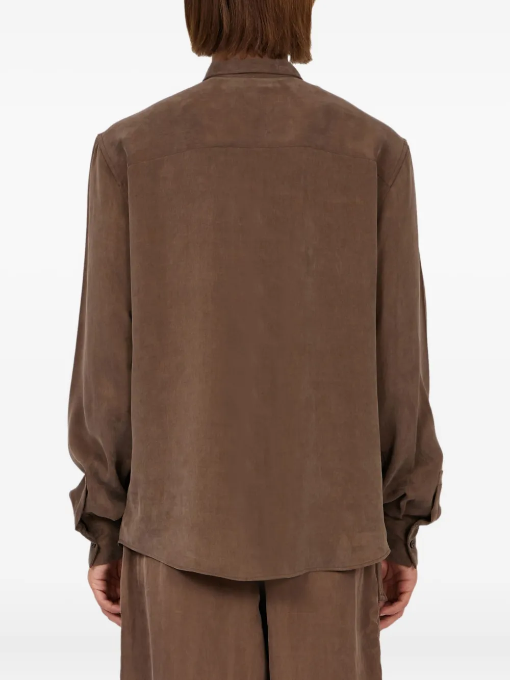 Ferragamo Overhemd met lange mouwen Bruin