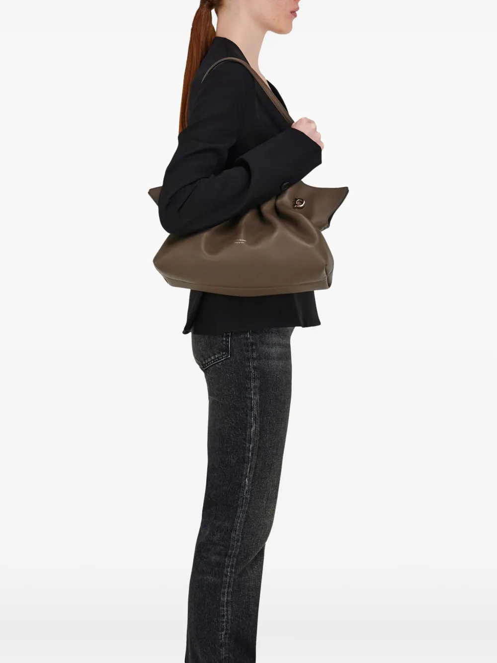 Ferragamo Soft medium schoudertas Grijs