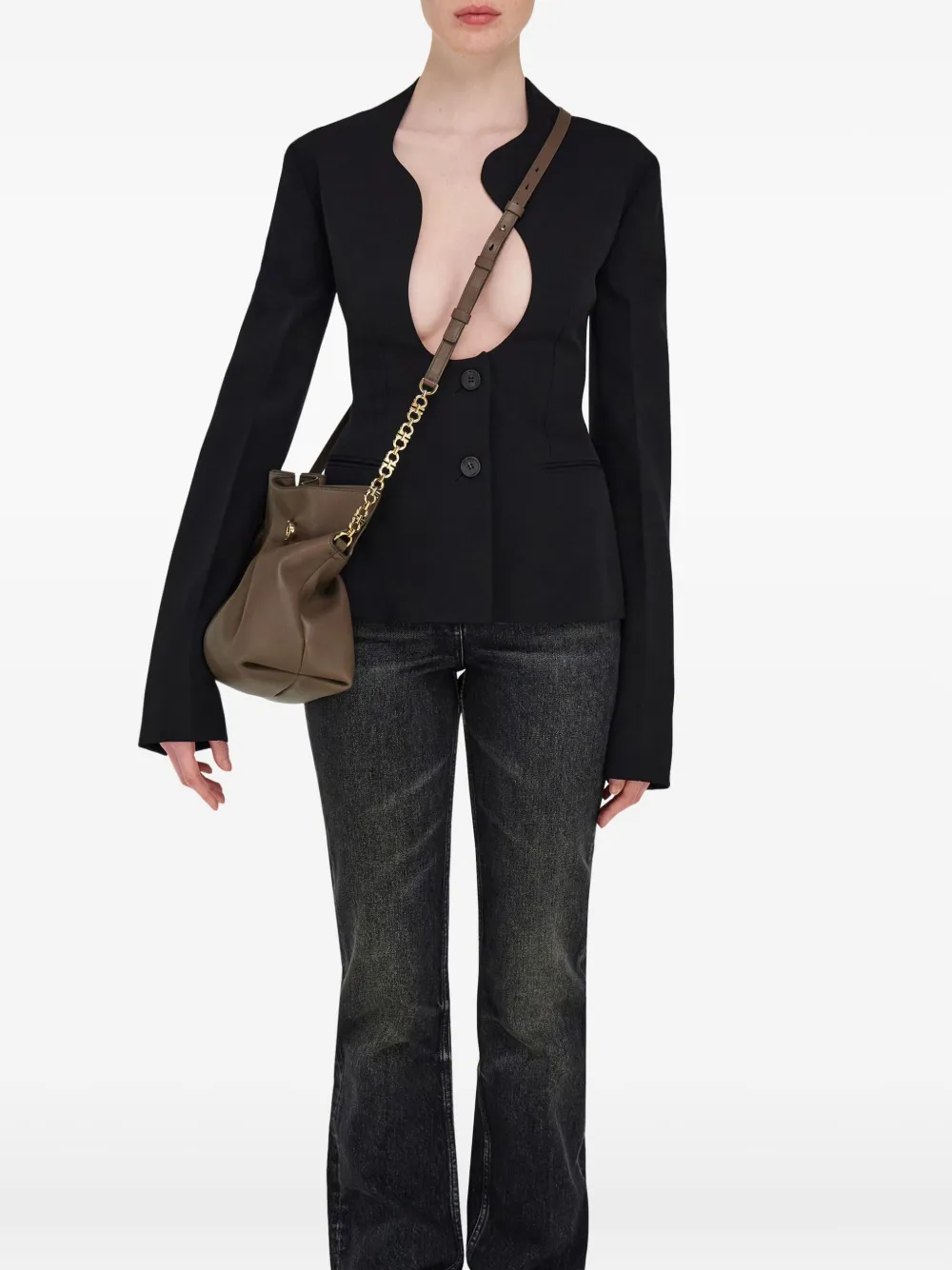 Ferragamo Soft medium schoudertas - Grijs