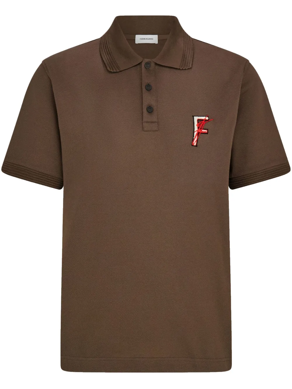 Ferragamo cotton polo shirt | Brown | Image 1