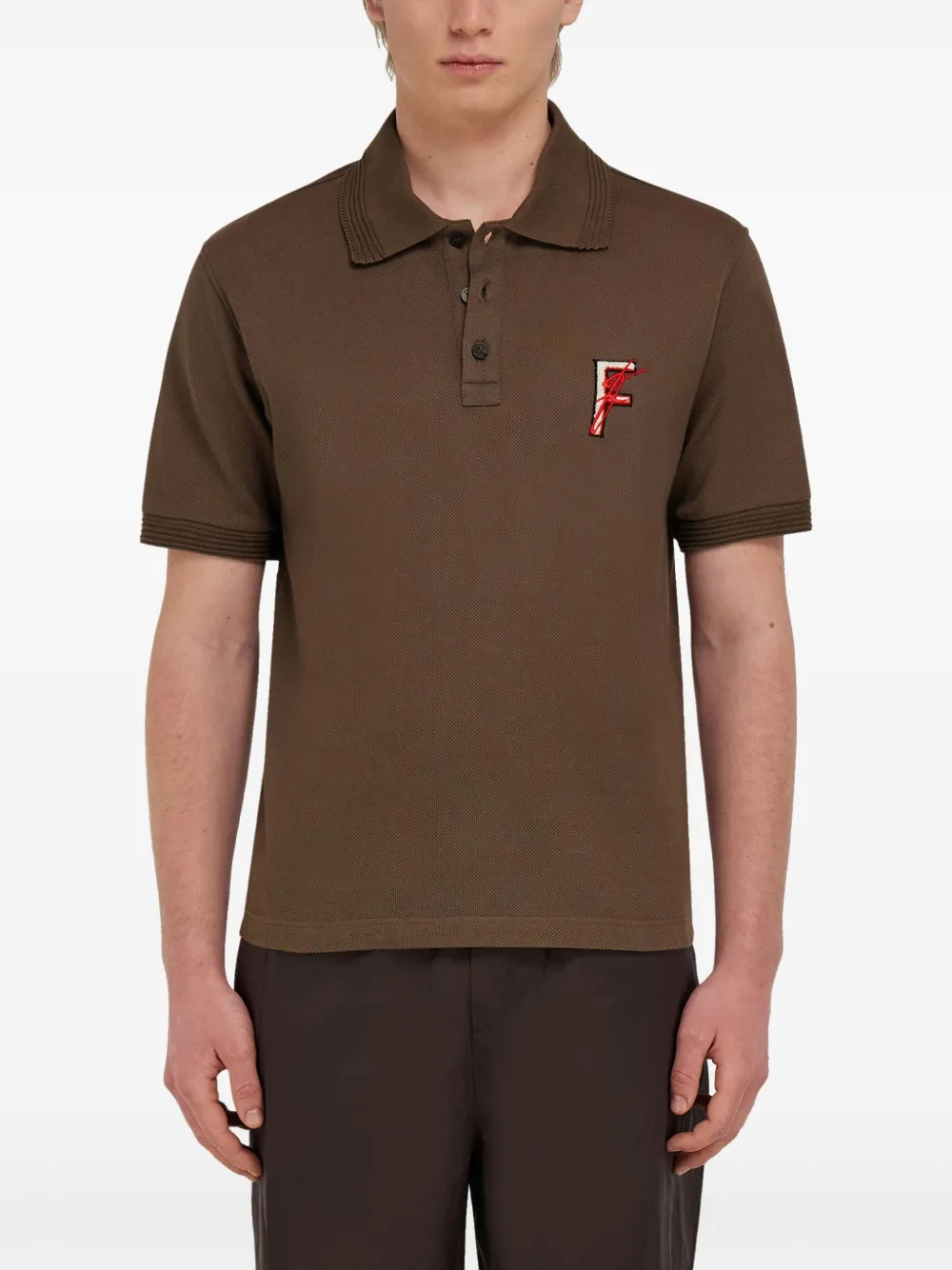 Ferragamo Katoenen poloshirt Bruin
