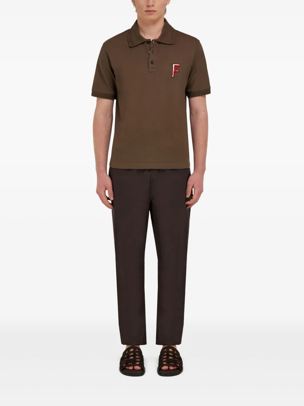 Ferragamo Katoenen poloshirt - Bruin