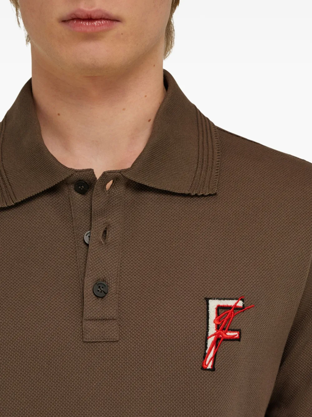 Ferragamo Katoenen poloshirt Bruin