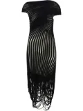Ferragamo draped asymmetric midi dress - Black