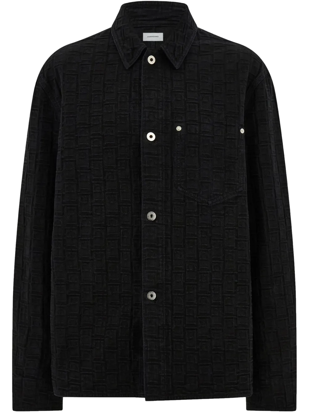 Ferragamo camisa con monograma | negro | Image 1