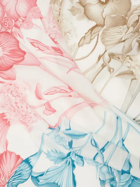 Ferragamo hydrangea-print silk scarf 783657 - 2