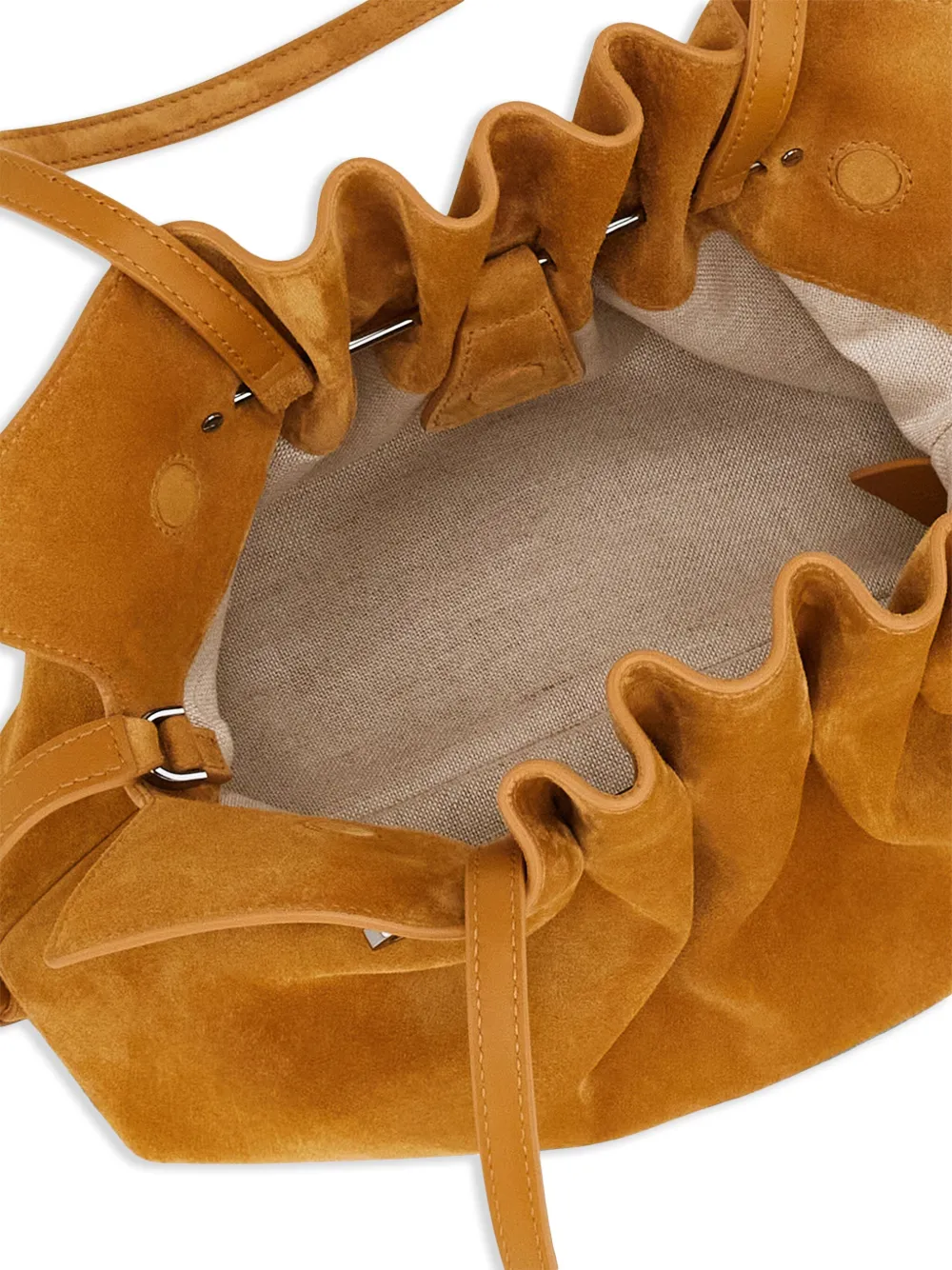 Shop Ferragamo Small Soft Shoulder Bag In Brown