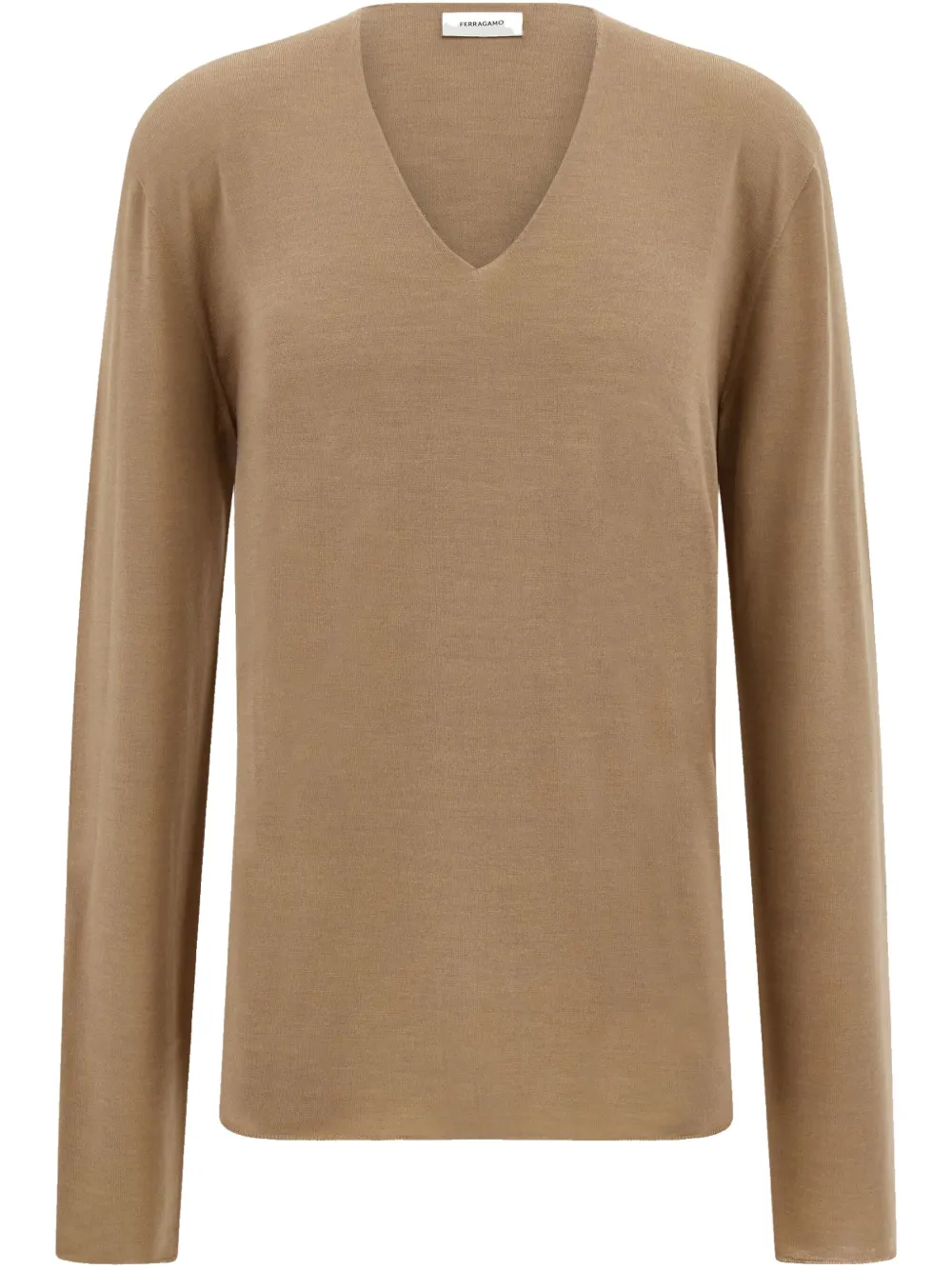 Ferragamo pull sans coutures en maille | vert | Image 1