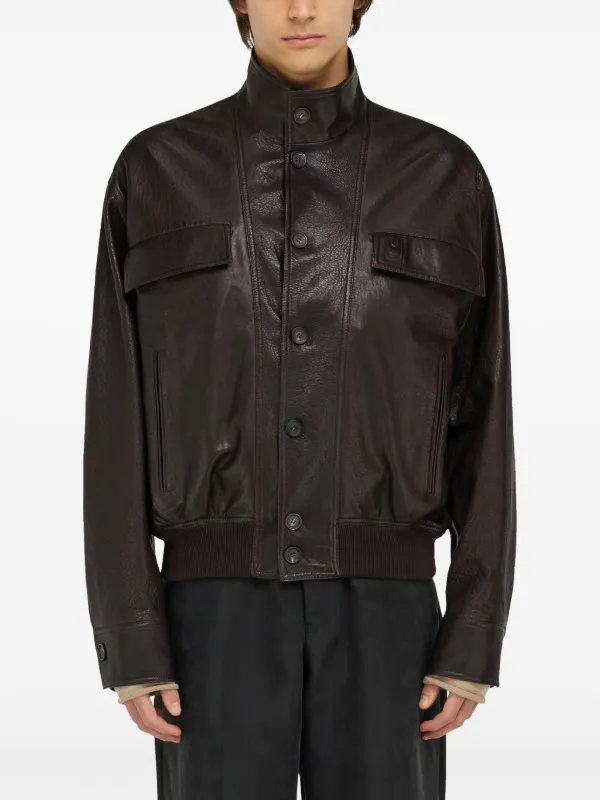 Ferragamo レザージャケット | ブラウン | FARFETCH JP