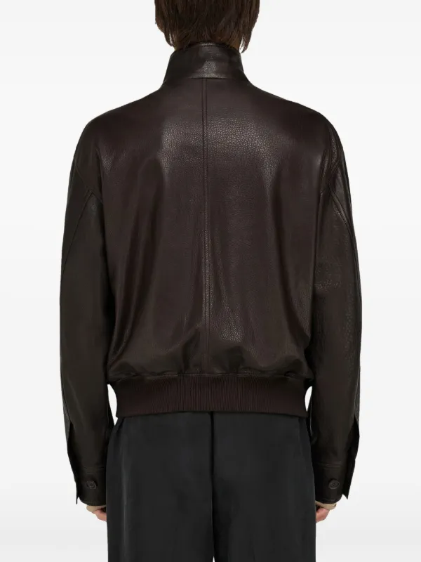 Ferragamo レザージャケット | ブラウン | FARFETCH JP
