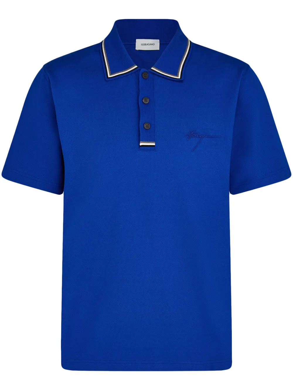 Ferragamo playera tipo polo Signature | azul | Image 1