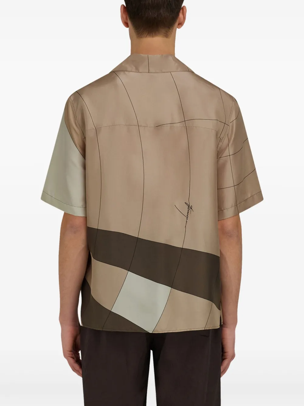 Ferragamo Overhemd met print Bruin