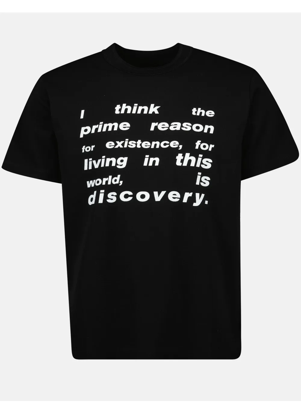 Sacai Slogan-print T-shirt In Black