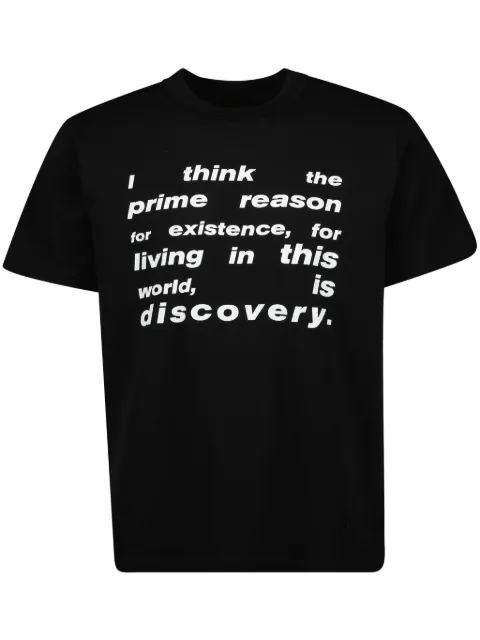 sacai slogan-print T-shirt