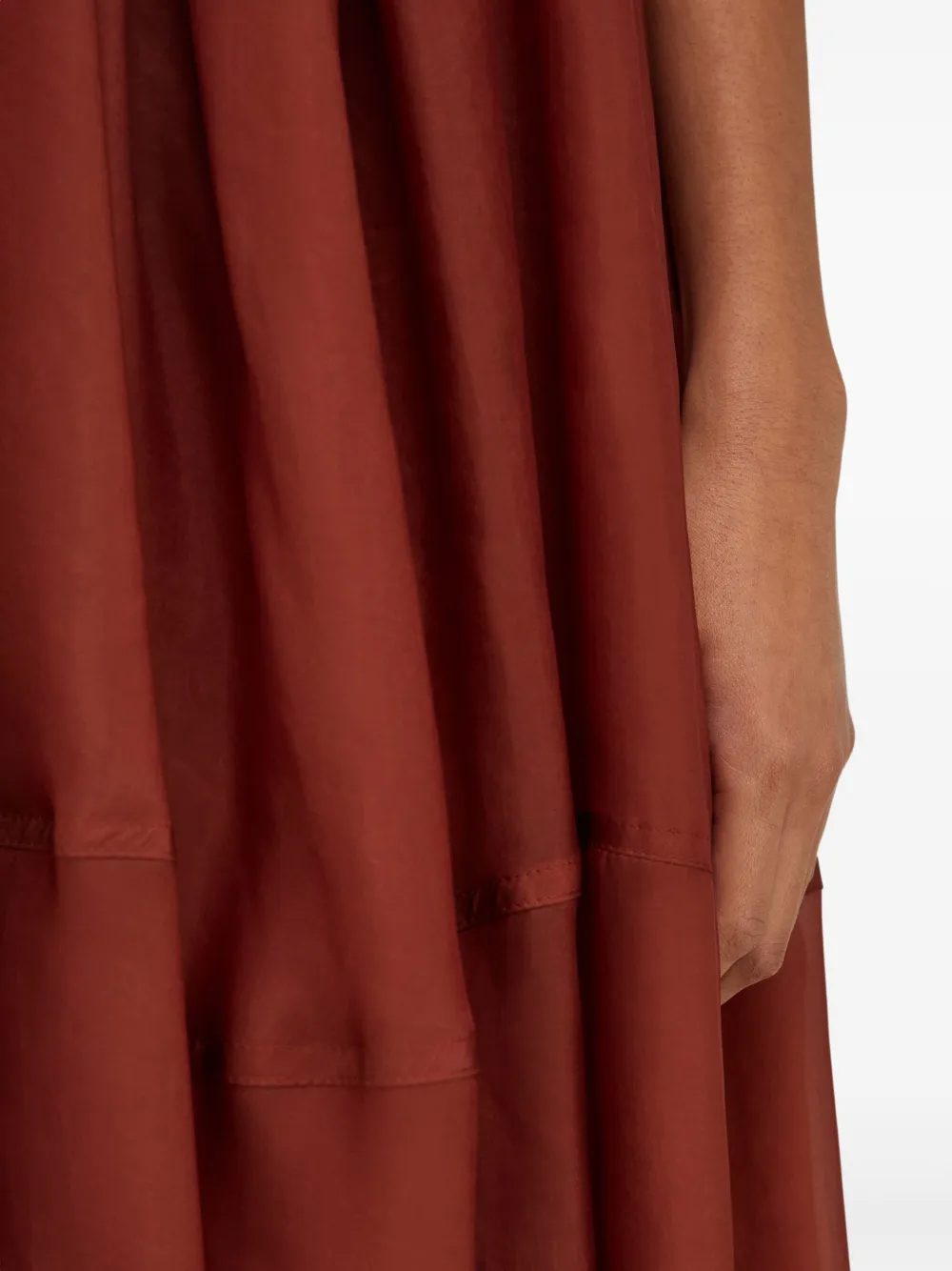 Ferragamo Bustier maxi-jurk Rood