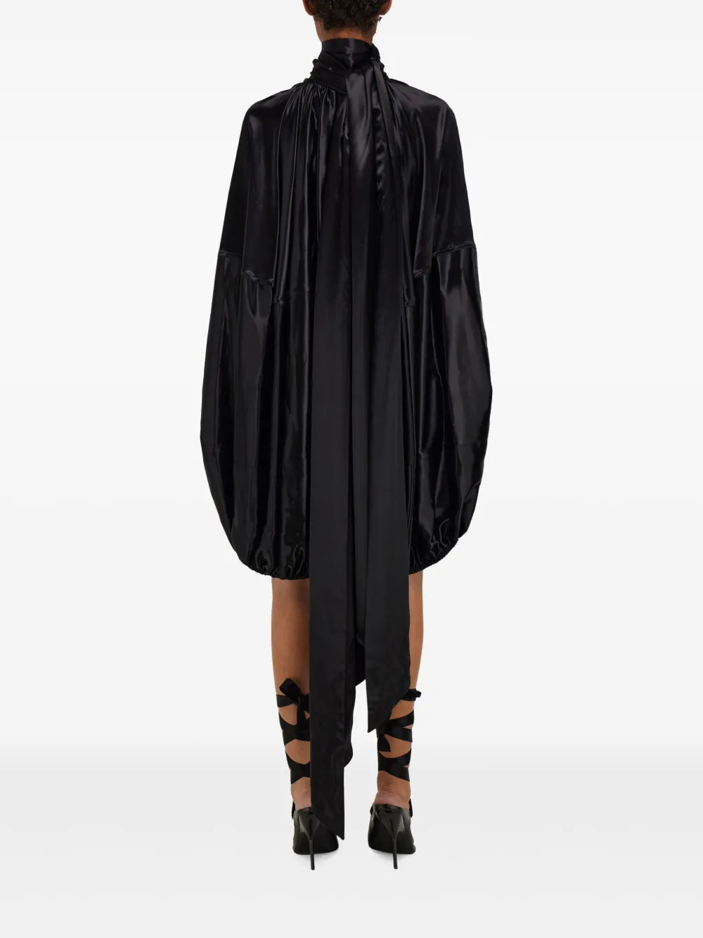 Ferragamo Satijnen mini-jurk Zwart