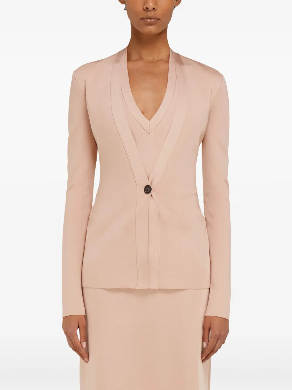 Ferragamo Vest met V-hals Roze