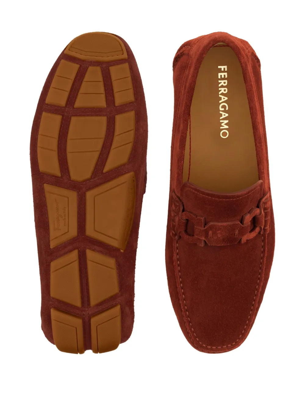 Ferragamo Gancini loafers Red