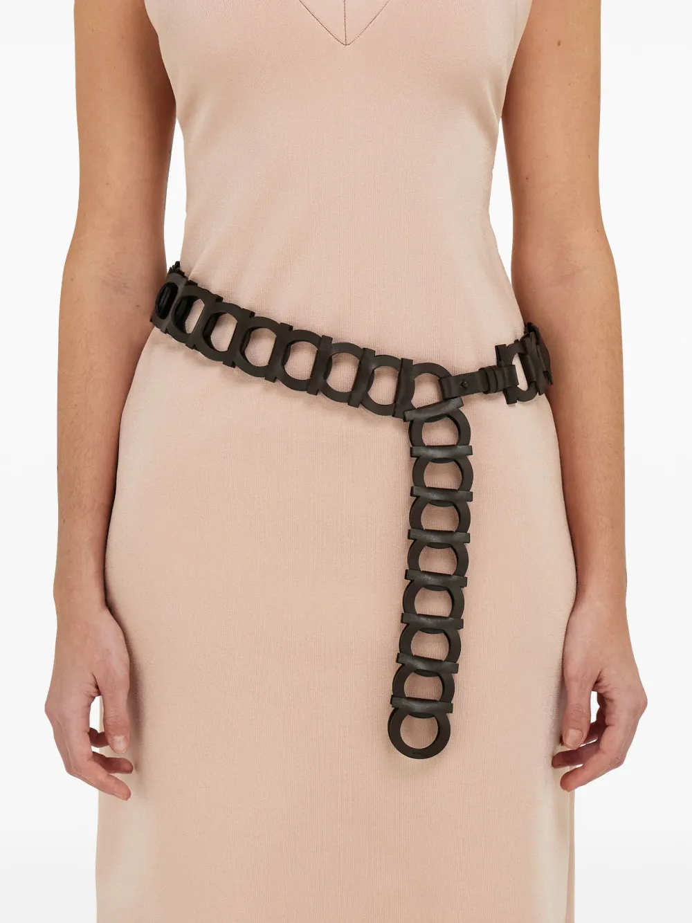 Ferragamo Leren riem Bruin