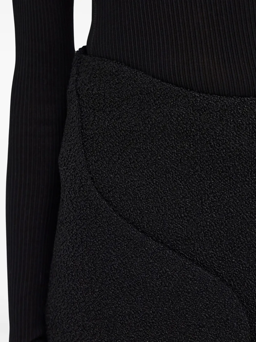 Ferragamo Asymmetric Mini Skirt In Black