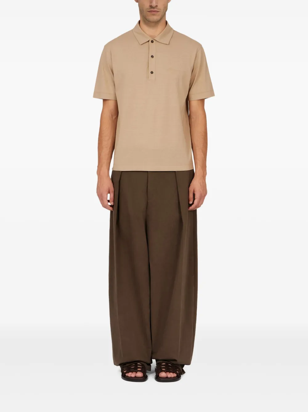 Ferragamo Geplooide broek - Bruin