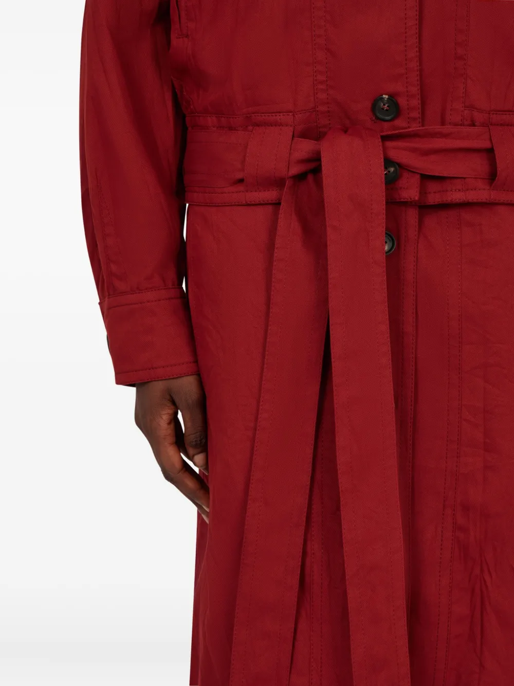 Ferragamo Mantel met ceintuur Rood