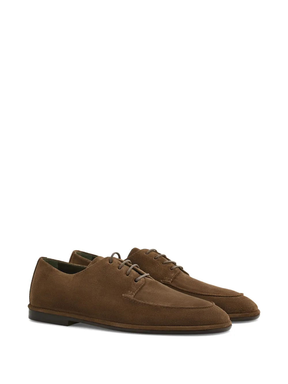 Ferragamo suede derby shoes Brown