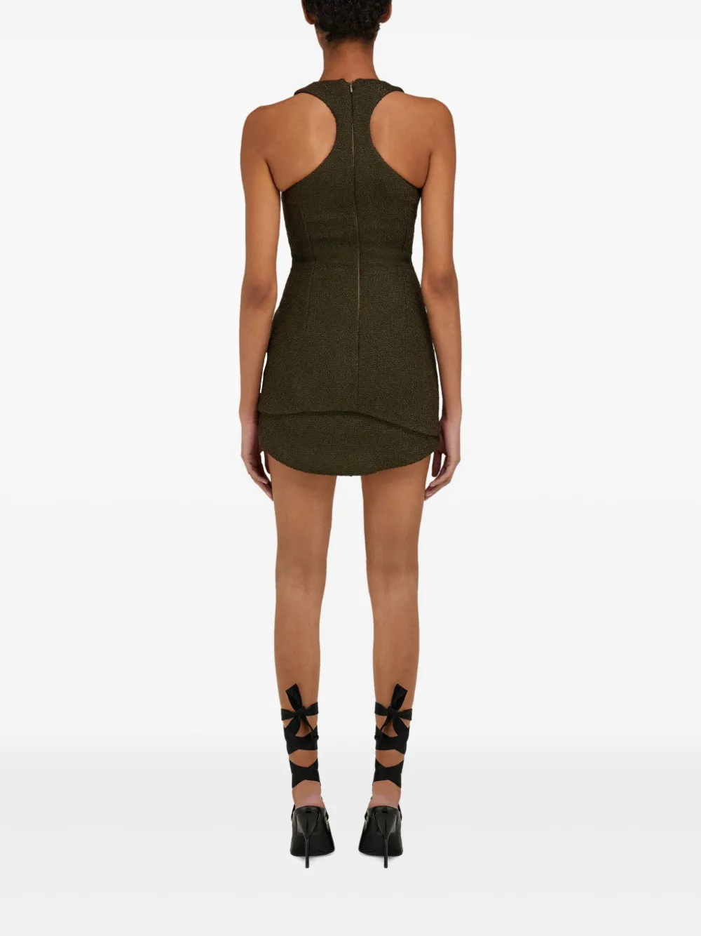 Ferragamo Sleeveless Mini Dress In Green