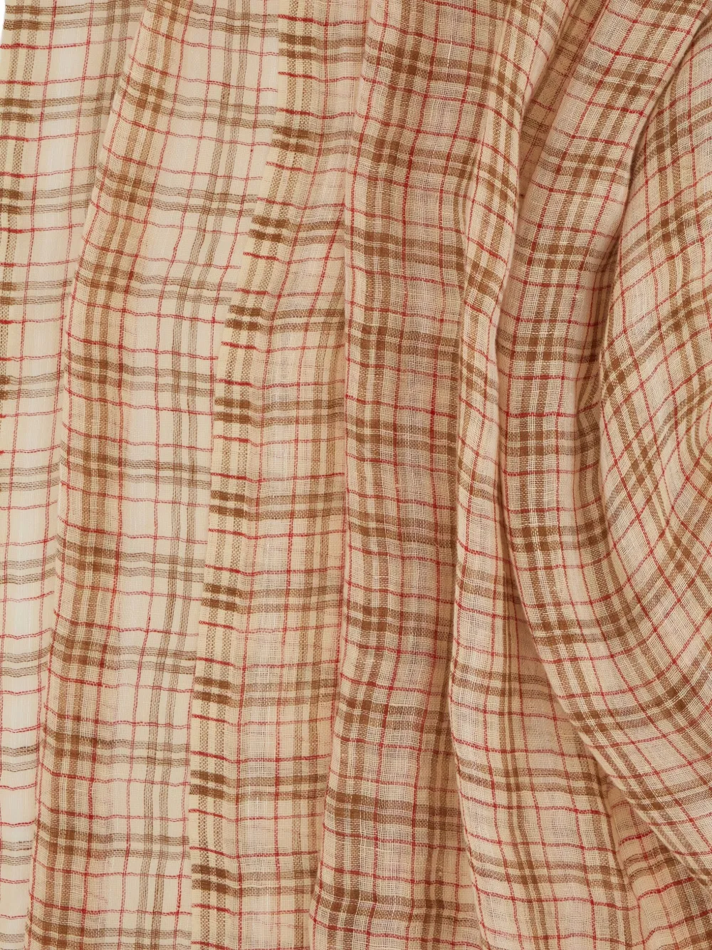 Ferragamo Sjaal met tartan ruit Beige