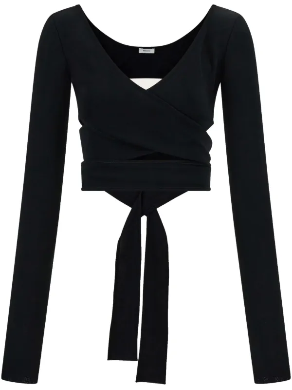 Ferragamo Cache-coeur Sweater in Black