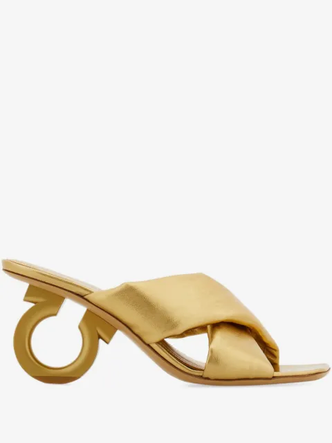 Gancini-heel padded sandals