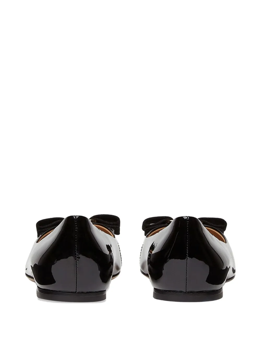 Ferragamo Varina patent ballet flats Black