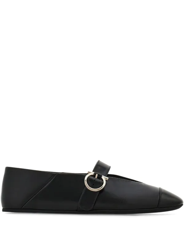 Ferragamo ガンチーニ フラットシューズ | ブラック | FARFETCH JP