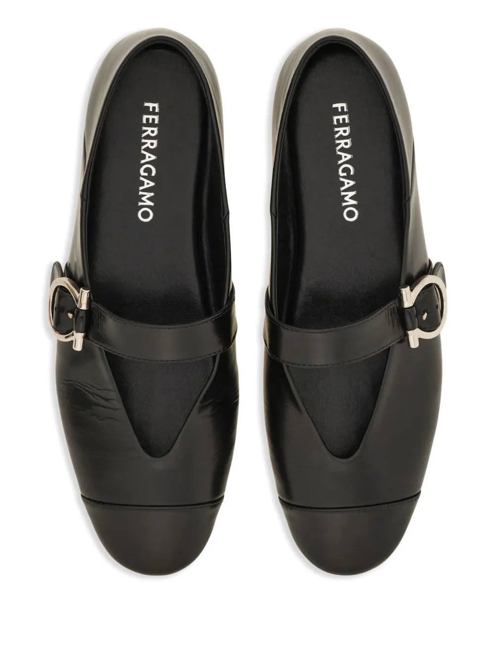 Ferragamo Gancini ballet flats Black