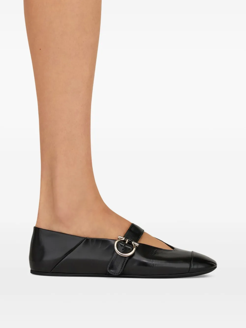 Ferragamo Gancini ballet flats Black