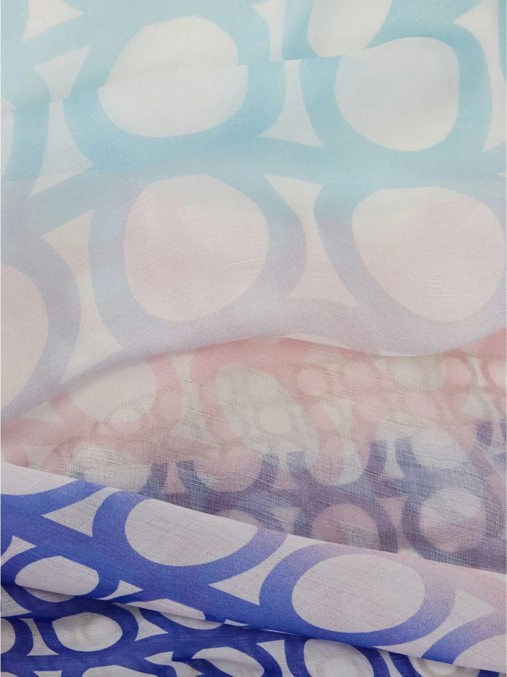 Ferragamo Sjaal met Gancini print Blauw