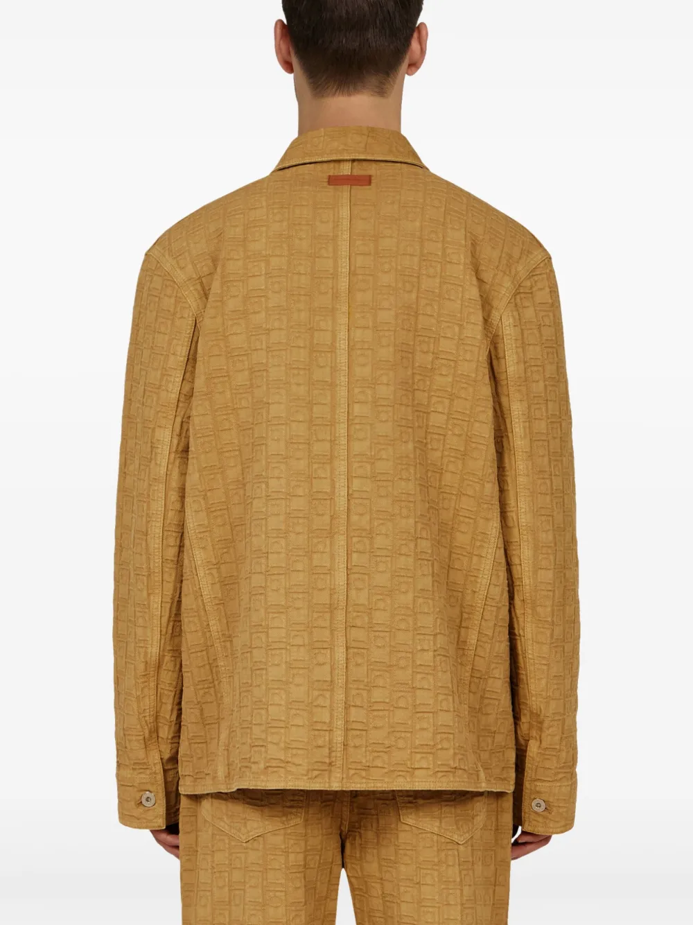 Ferragamo Overhemd met monogram Beige